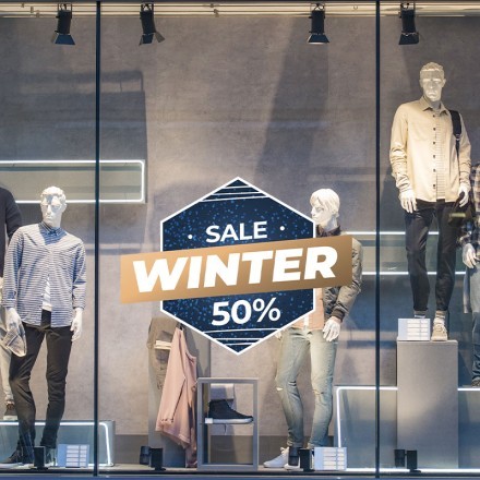 Sale Winter 50% Αυτοκόλλητο Βιτρίνας